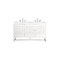 James Martin Vanities Athens 60in Double Vanity, Glossy White w/ 3 CM Eternal Jasmine Pearl Quartz Top E645-V60D-GW-3EJP - alternate 1